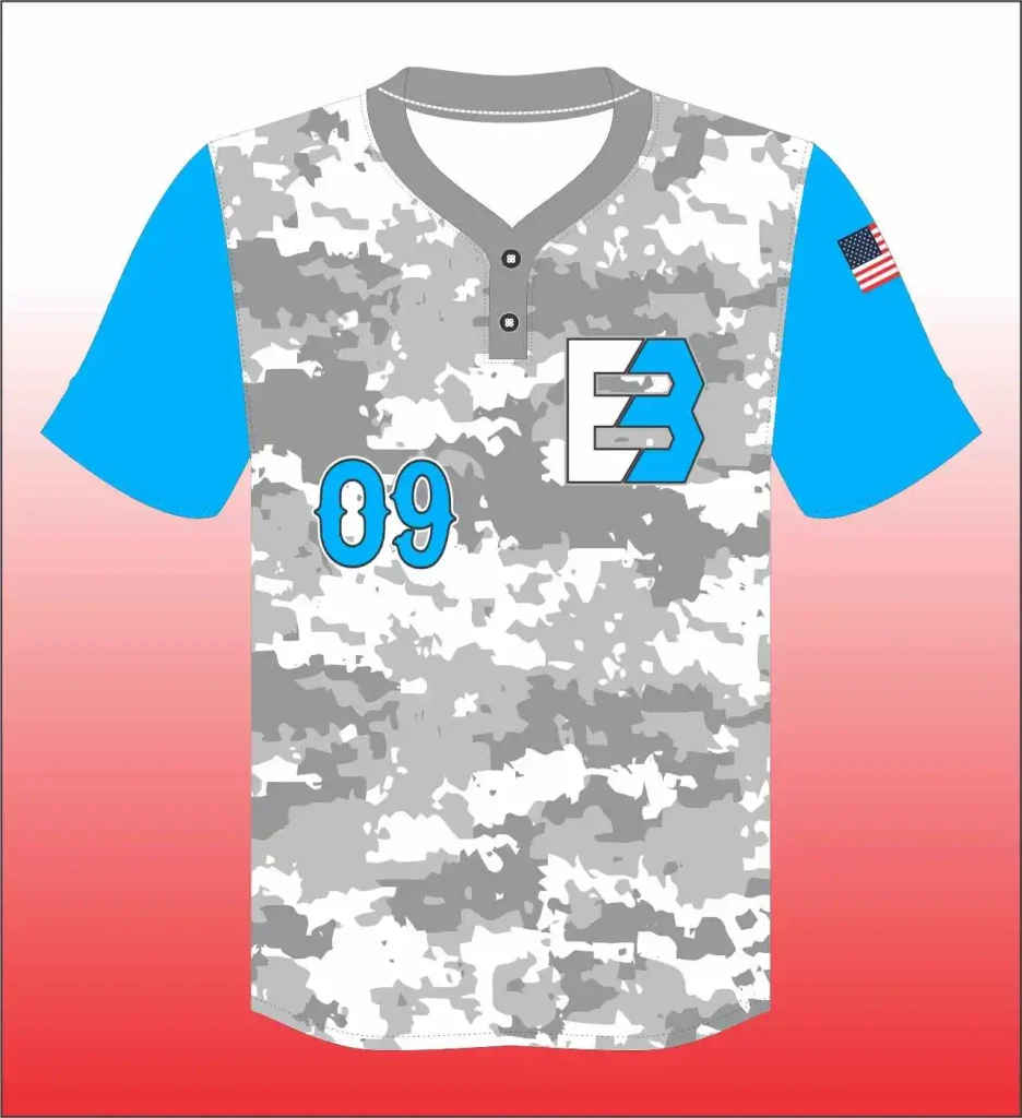 2 Button Baseball Jersey Color-Pop Sleeves