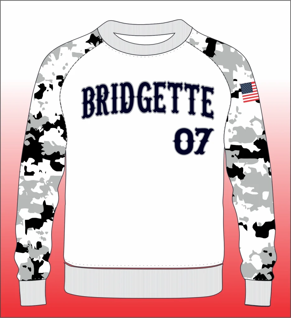 Long Sleeve American Style Classic Raglan with contrast sleeves