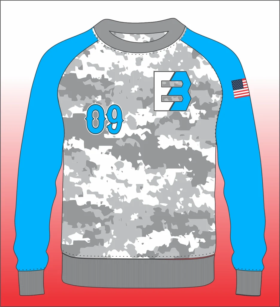 Long Sleeve American Style Color-Pop Sleeves baseball shirt design