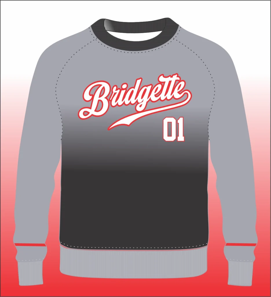 Long Sleeve American Style Ombre Fade shirt on a hanger