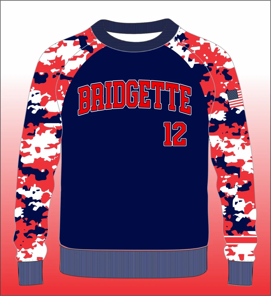 Long Sleeve American Style Patriot Flag Yoke shirt with bold flag design