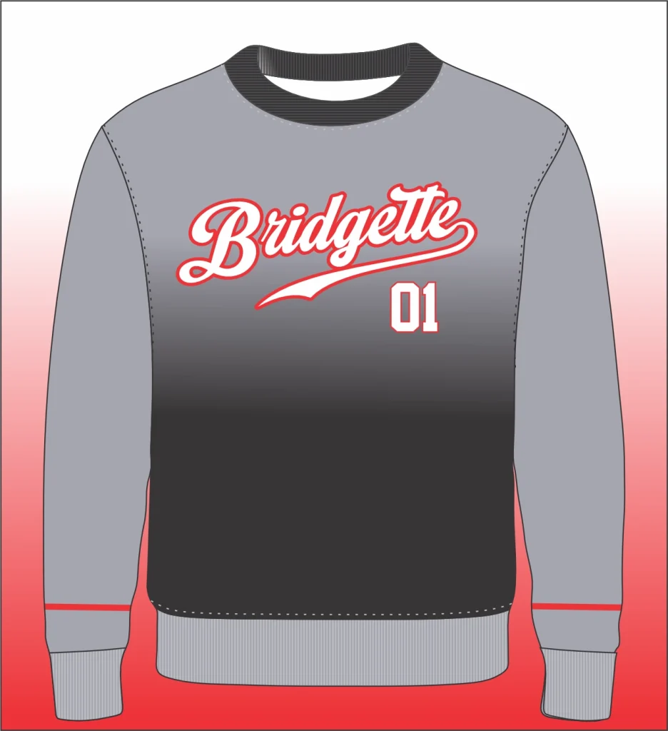 Sweatshirt with ombre fade design front view