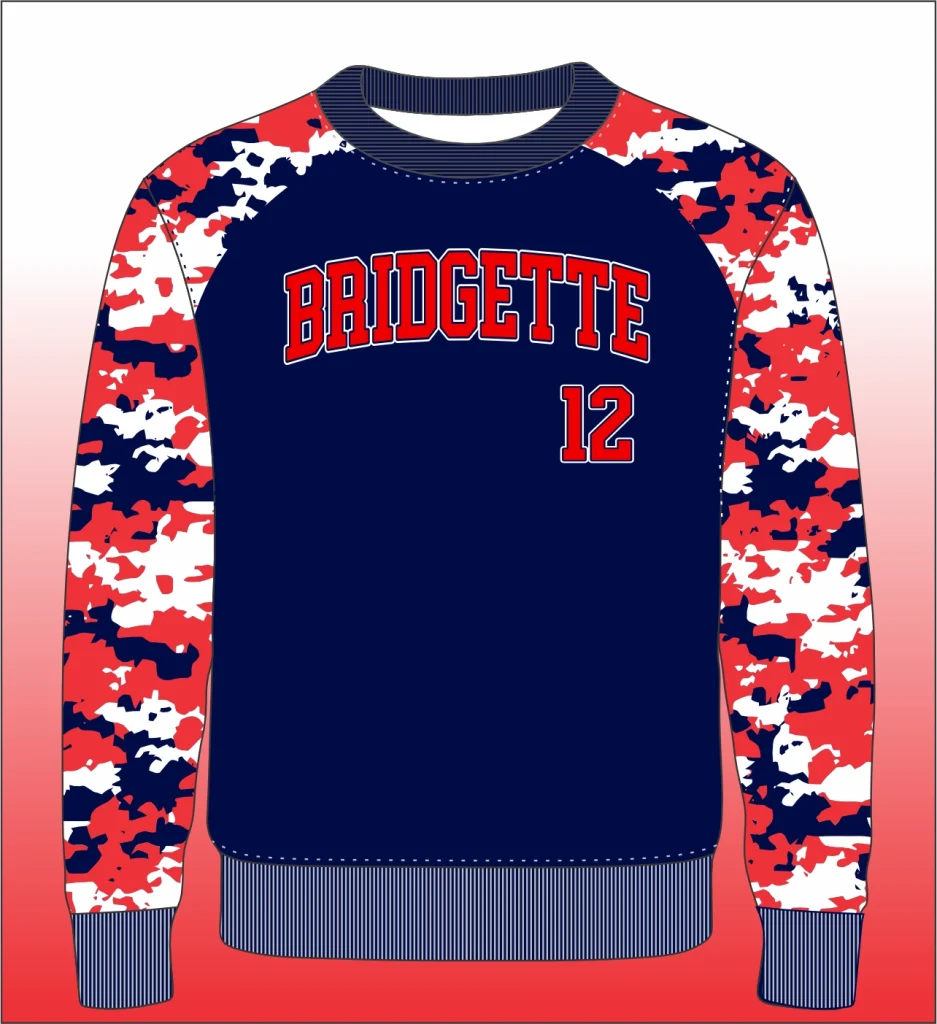 Sweatshirt with patriot flag yoke design, casual and stylish.