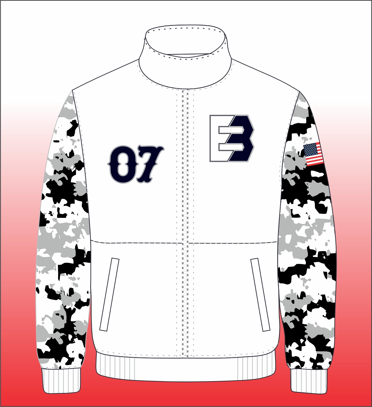 Windbreaker jacket with classic raglan sleeves in sleek lightweight design.