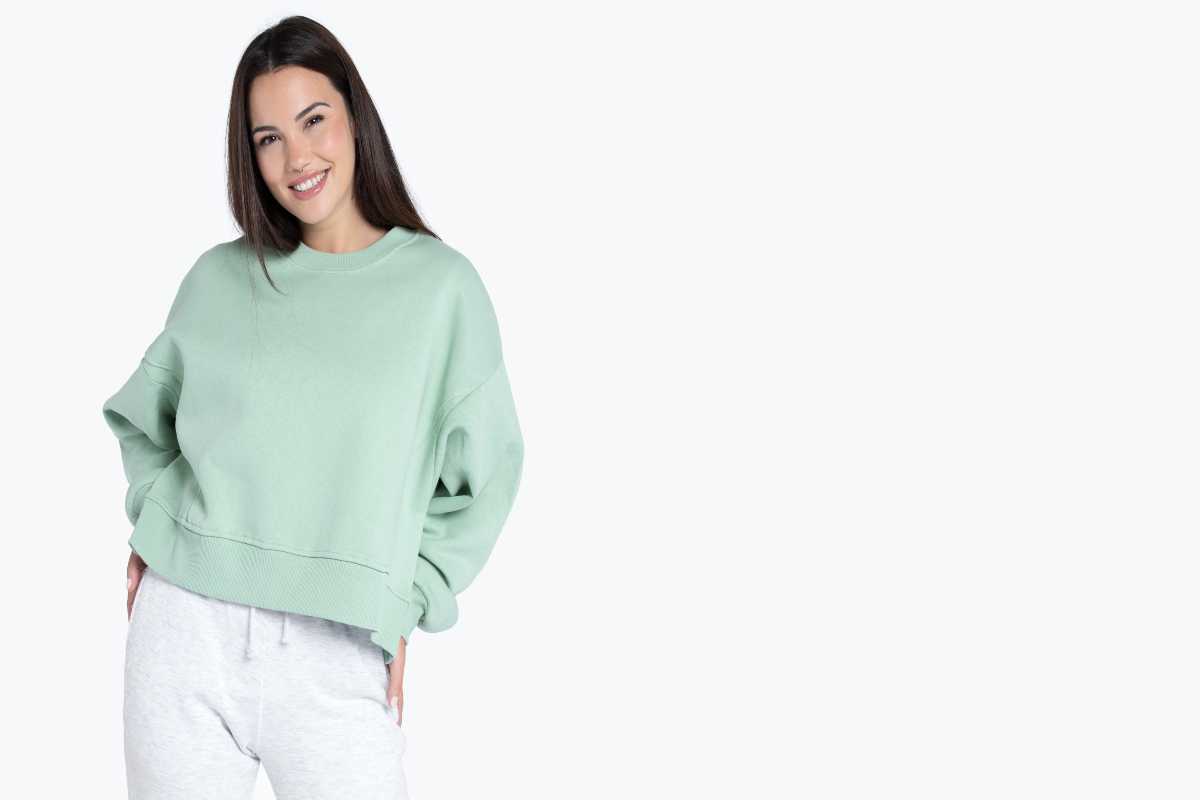 Custom sweatshirt design with creative logo placement