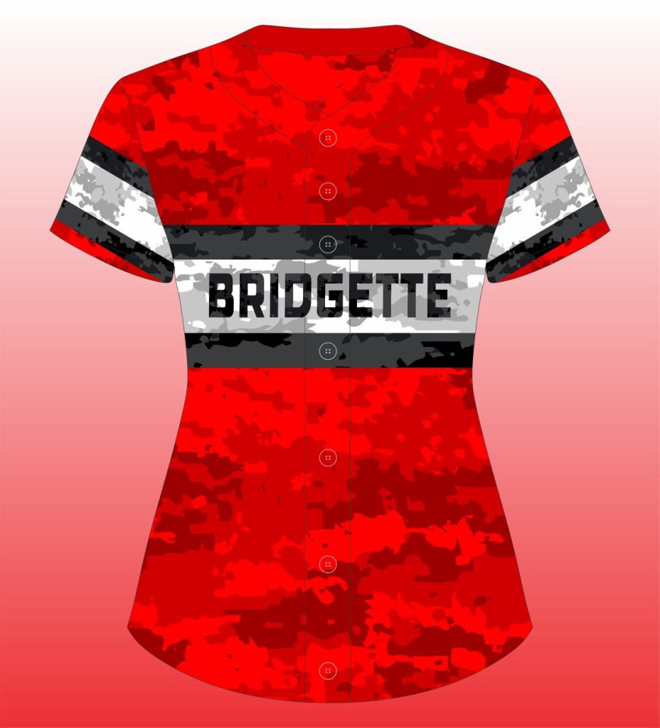 Softball Full Button Varsity Chest Stripe Jersey