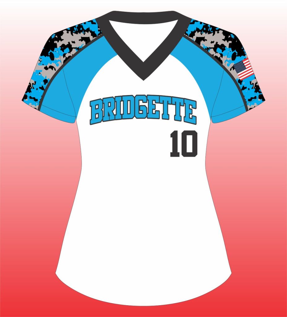 Softball V Neck Camo Upper Sleeves Jersey – Best Sports Uniforms