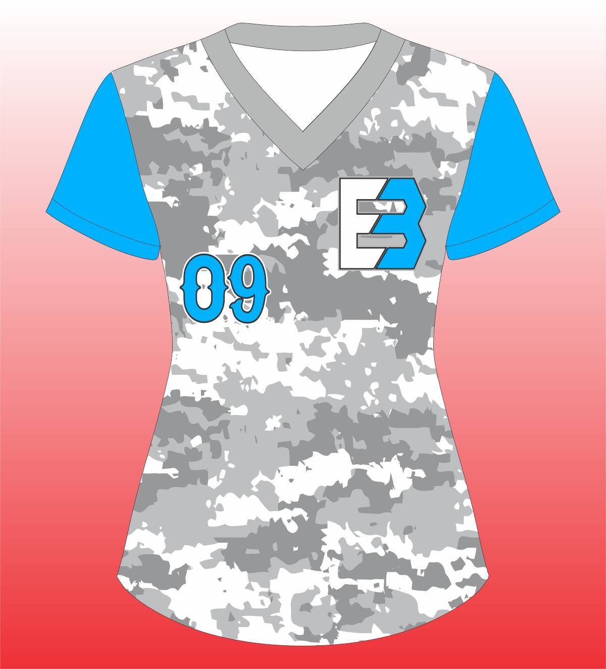 Softball V Neck Color Pop Sleeves Stylish Team Jersey