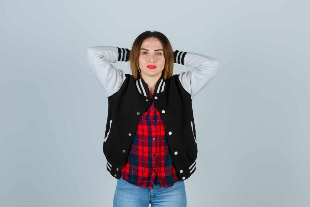 Classic red and white Sports Varsity Jacket